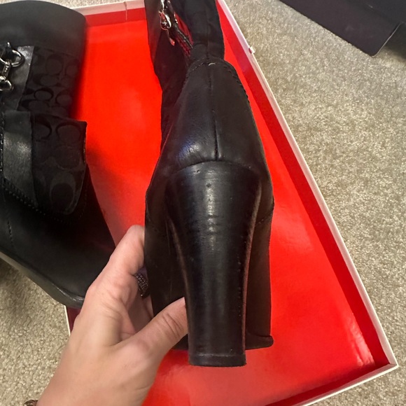 Coach - tall leather boots - size 10. Lots of life left, haven’t reached for - Picture 2 of 5